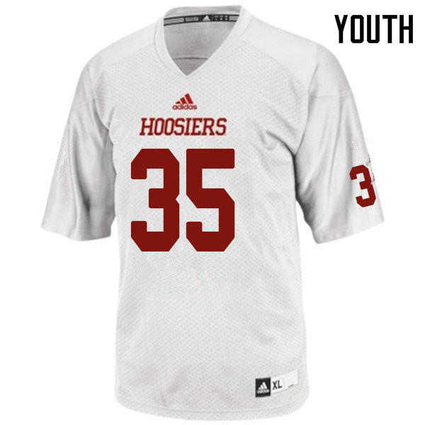 Youth #35 Jack Moran Indiana Hoosiers College Football Jerseys Sale-White